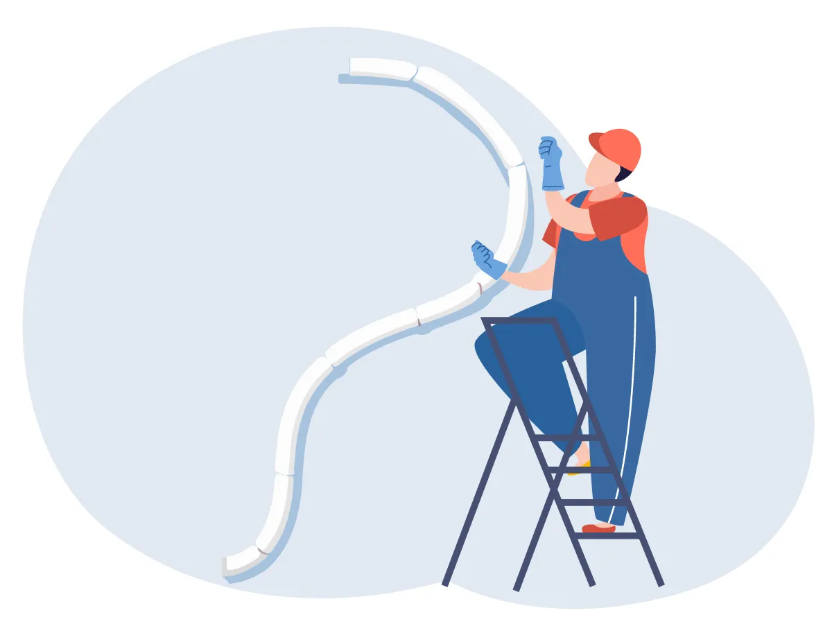 Preinstalarea (instalarea traseului, prima etapa) pentru aparatele de aer conditionat 12000 BTU