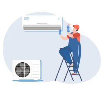 Instalarea finala (instalarea unitatii interioare si exterioare etapa doi) pentru aparatele de aer conditionat 12000 BTU