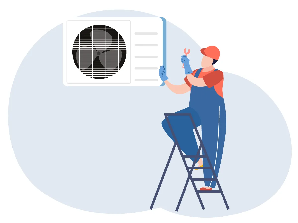 Instalarea unitatii exterioare 24000 BTU