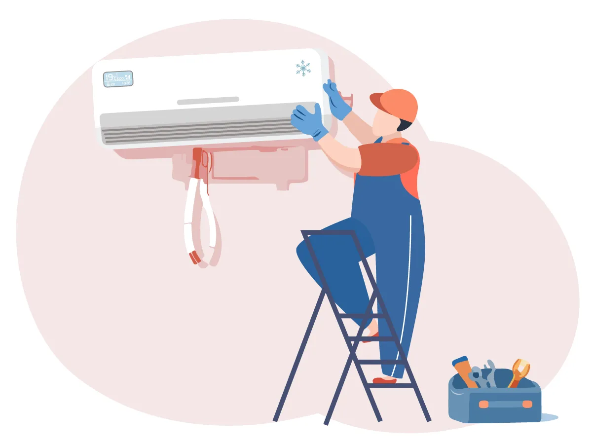 Demontarea unitatii interioare a condiționerului 9000 BTU