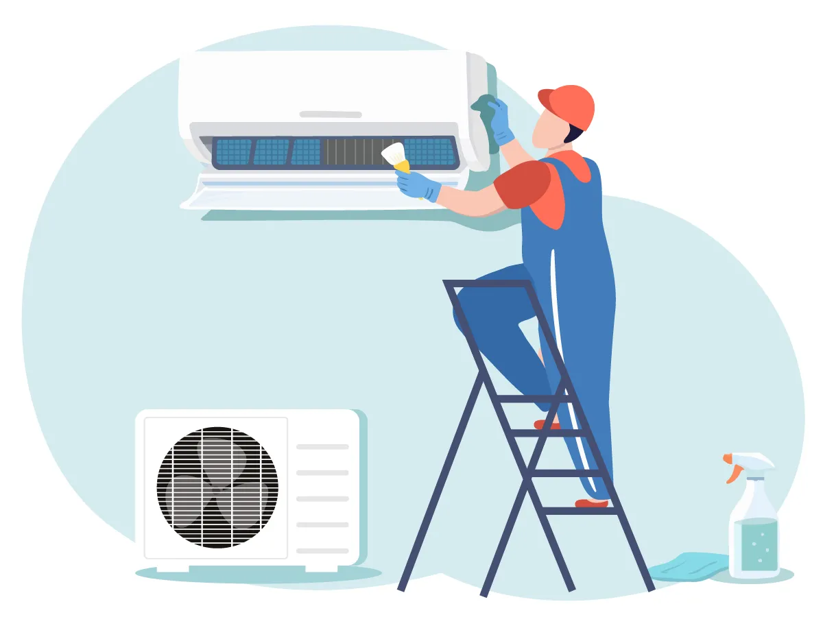 Profilaxia aparatului de aer conditionat de tip split 24000 BTU