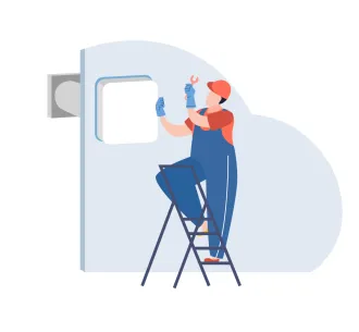 Instalarea unui sistem de tratare a aerului prin perete