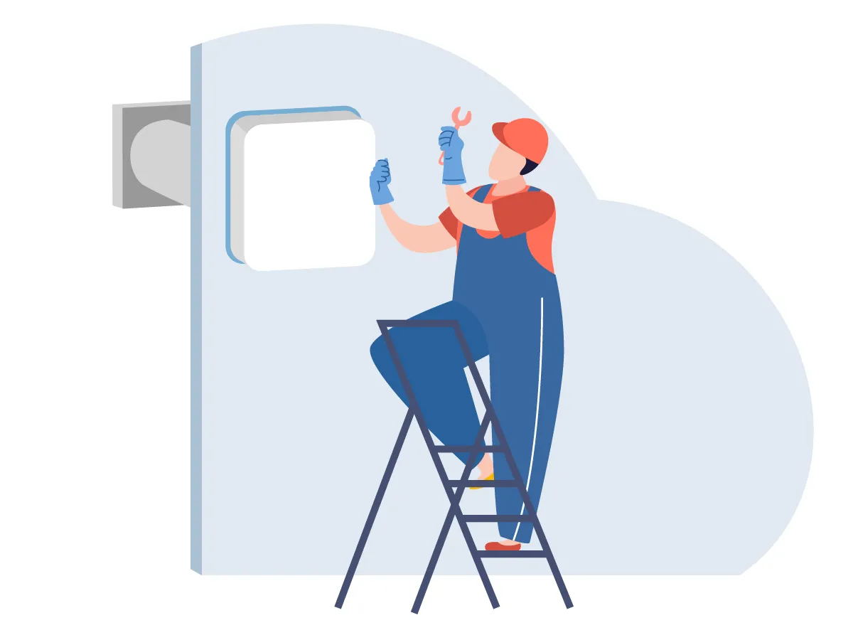 Instalarea unui sistem de tratare a aerului prin perete