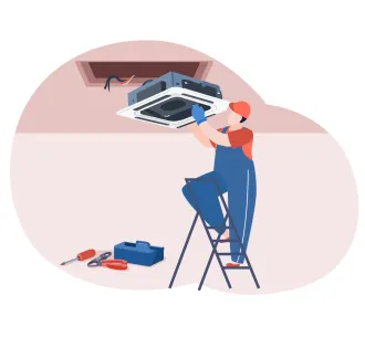 Demontarea unitatii interioare de tip caseta 18000 BTU