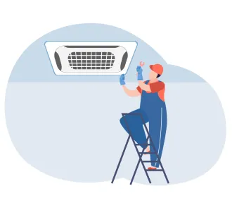 Instalarea unitatii interioare de tip caseta 48000 BTU