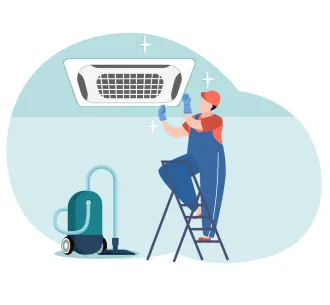 Profilaxia aparatului de aer conditionat de tip caseta 60000 BTU