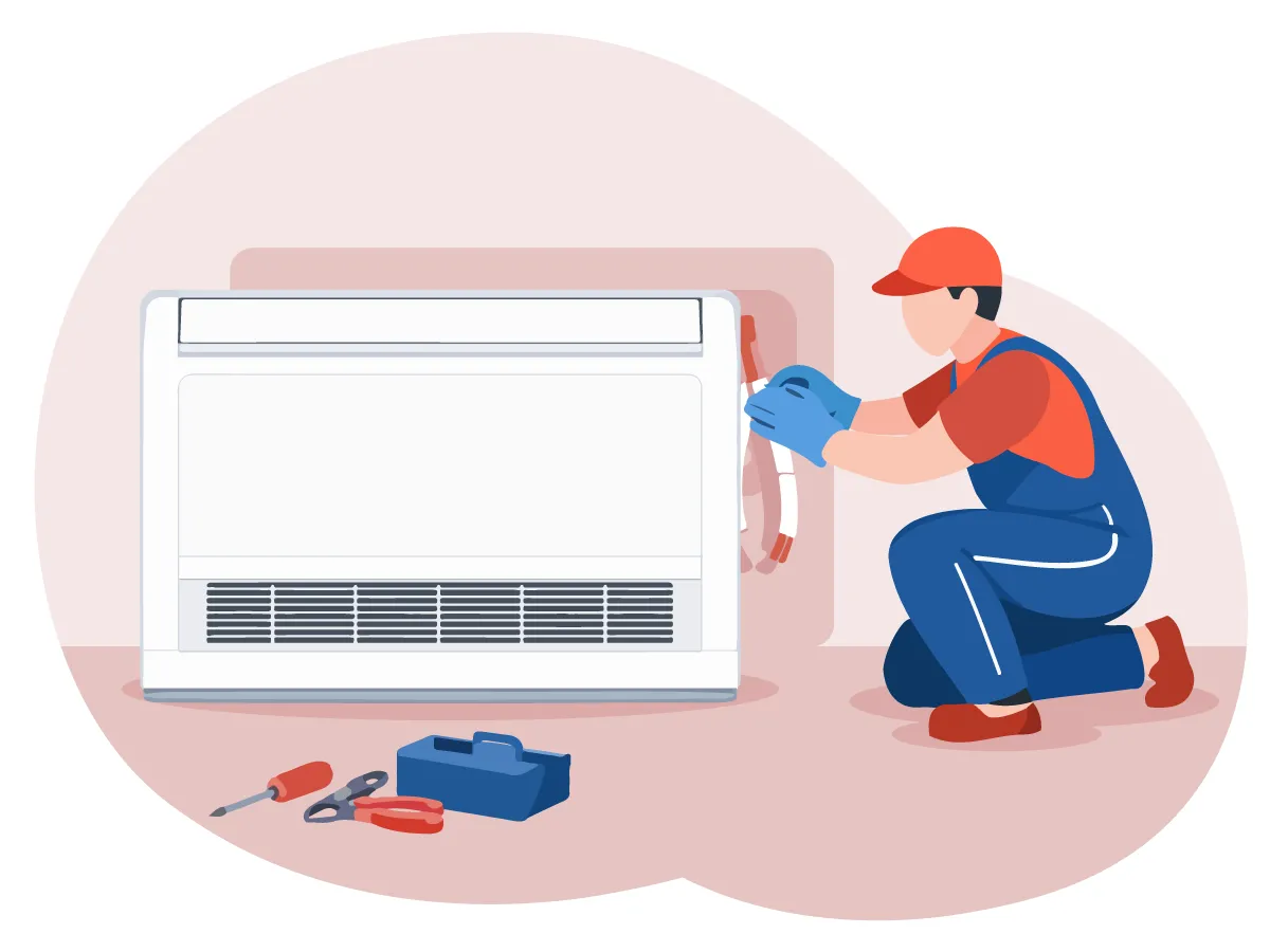 Demontarea unitatii interioare de tip consola 18000 BTU