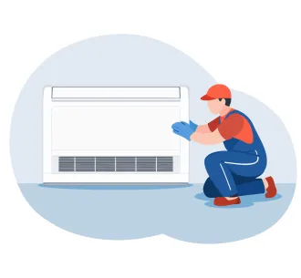 Instalarea unitatii interioare de tip consola 18000 BTU