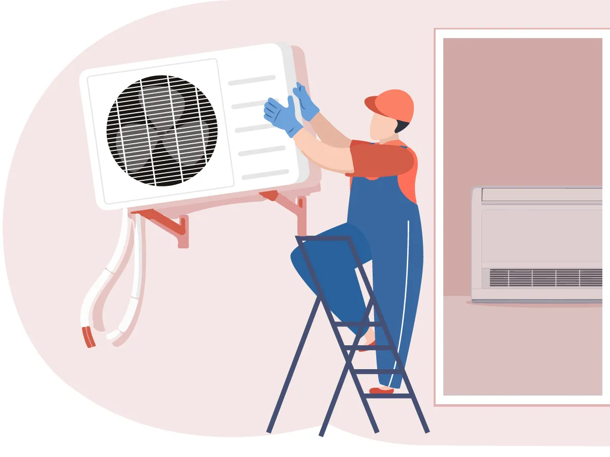 Demontarea unitatii exterioare de tip consola 18000 BTU