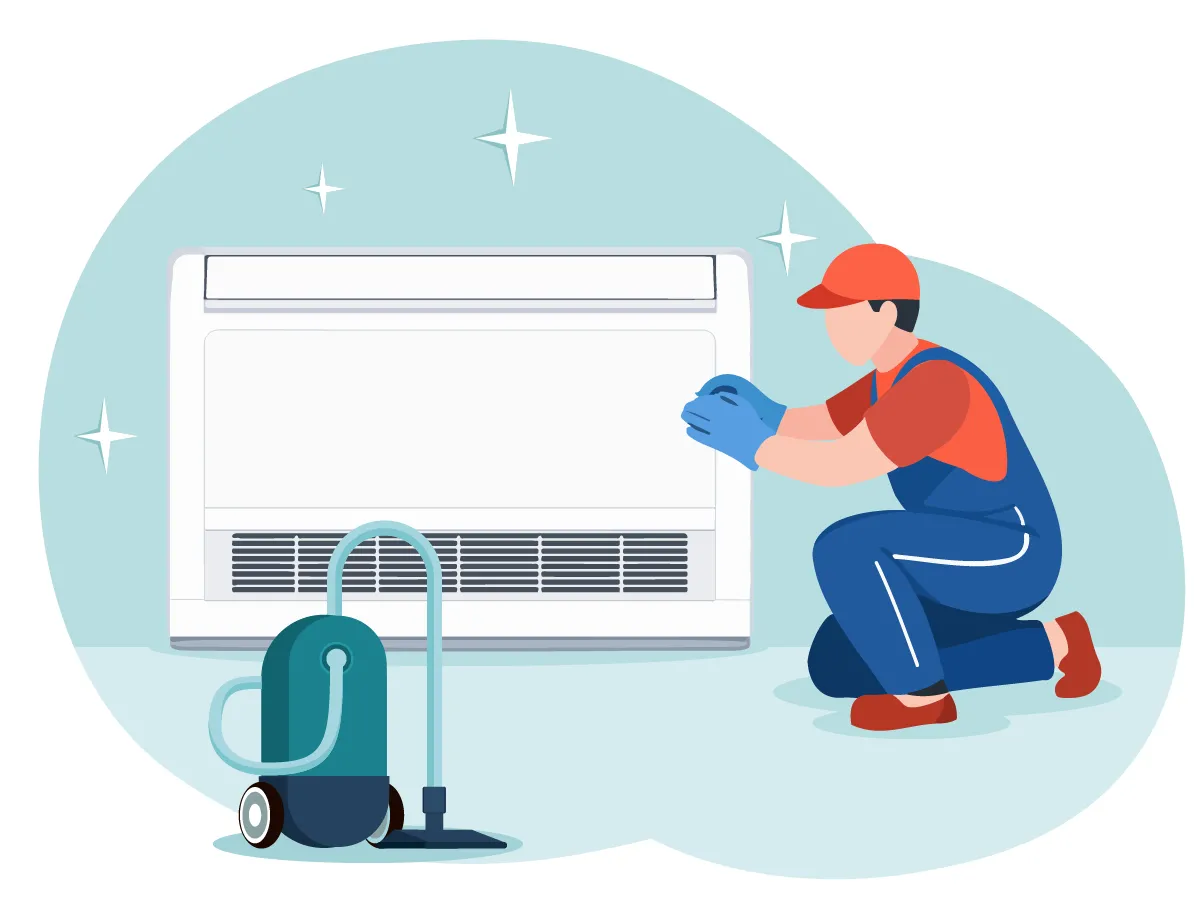 Profilaxia aparatului de aer conditionat de tip consola 18000 BTU