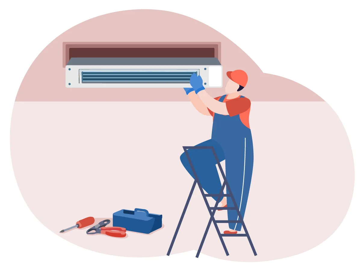 Demontarea unitatii interioare de tip canal slim 12000 BTU