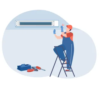 Instalarea unitatii interioare de tip canal slim 18000 BTU