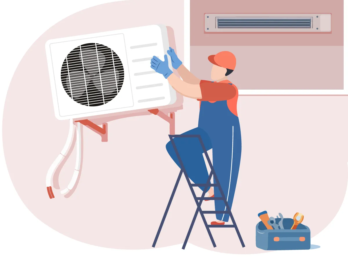 Demontarea unitatii exterioare de tip canal slim 9000 BTU