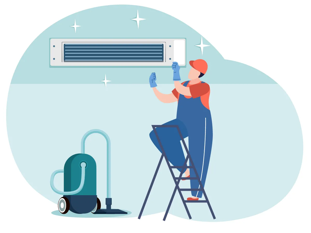 Profilaxia aparatului de aer conditionat de tip canal 18000 BTU