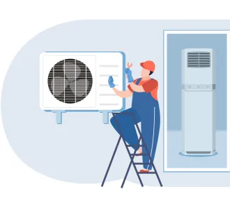 Demontarea sau instalarea unitatii exterioare de tip coloana 