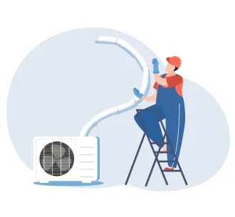 Preinstalarea (instalarea traseului si unitatii exterioare prima etapa) pentru aparatele de aer conditionat 18000 BTU (5,0 - 6,1 kW)