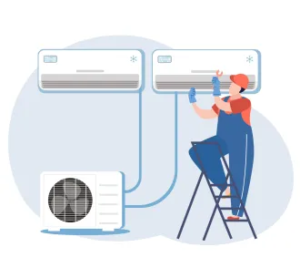Instalarea standard sistemelor de tip multi-split cu 2 conexiuni 