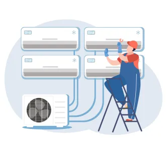 Instalarea standard sistemelor de tip multi-split cu 4 conexiuni 