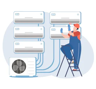 Instalarea standard sistemelor de tip multi-split cu 5 conexiuni 