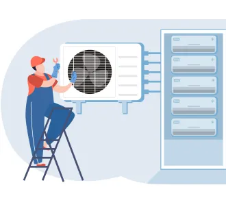 Demontarea sau instalarea unitatii exterioare de tip multi-split cu 5 conexiuni 