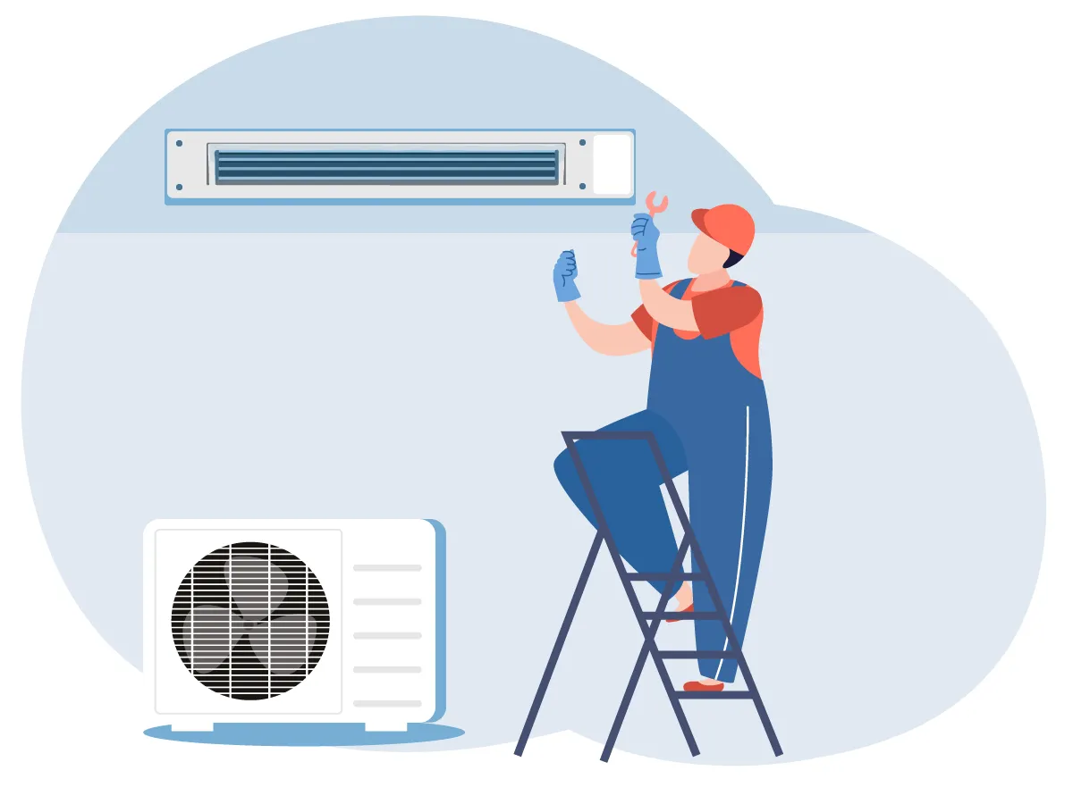 Instalarea standard conditionerelor de tip canal slim 9000 BTU (2,3 - 3,0 kW)