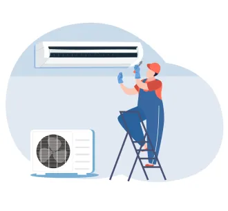 Instalarea standard conditionerelor de tip podea, tavan 9000 BTU (2,3 - 3,0 kW)