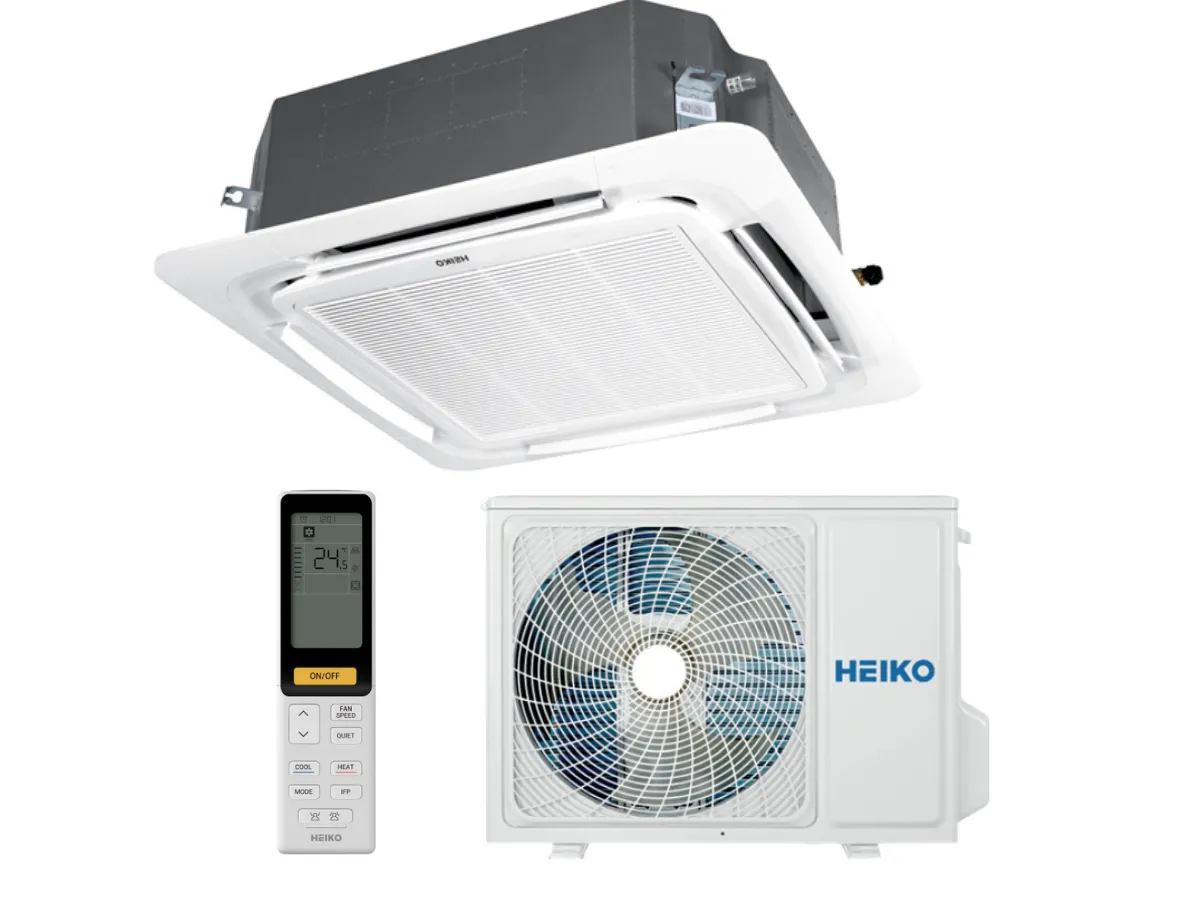 Climatizator casetat inverter cu flux de aer circular Heiko  CA100-A1 (split/multi) + panou.