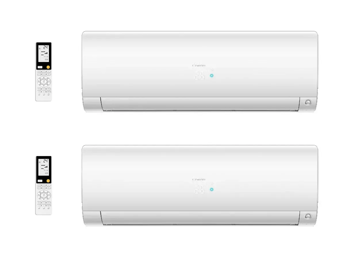 Poza a unităților interioare  Haier Multi Split pentru un apartament cu 2 camere de până la 70 m², în partea dreaptă