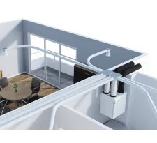 Recuperator Mitsubishi Electric LOSSNAY VL-350CZPVU2-R-EG instalat în cameră