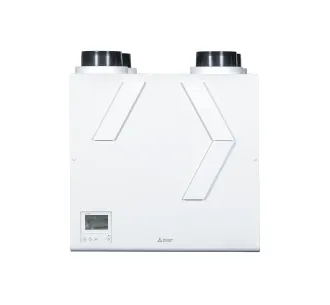 Recuperator de aer cu sistem de ventilație de perete Mitsubishi Electric VL-500CZPVU-R-EG (conexiune pe dreapta, debit de aer 500 m³/h)