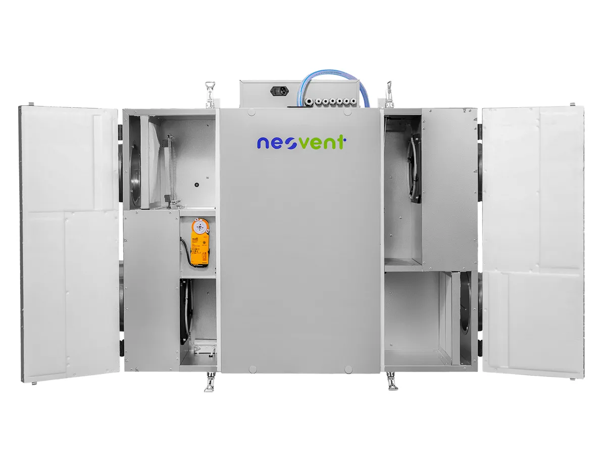 Unitate de ventilație cu recuperare de perete NEOVENT KNP PERFECT 500, în formă deschisă 