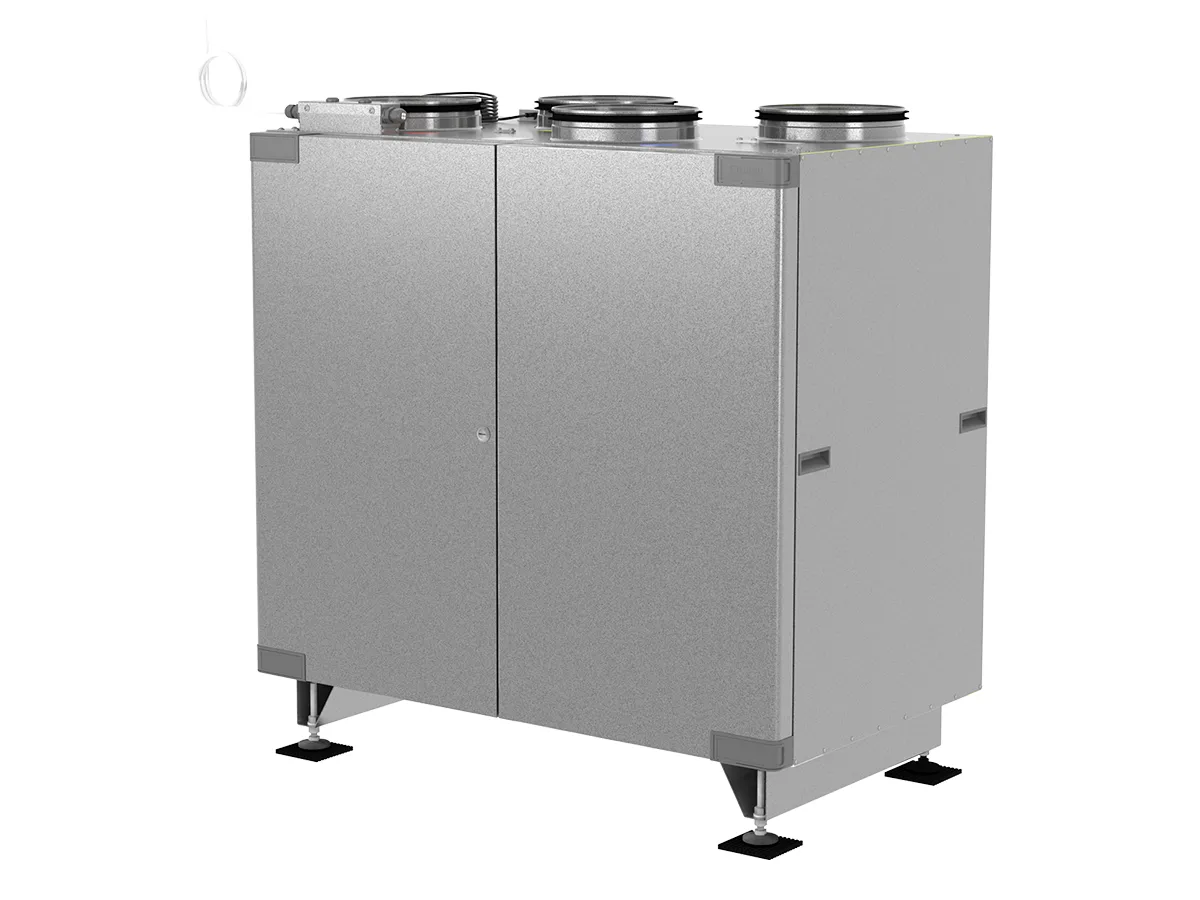 Recuperator de aer cu sistem de ventilație OSTBERG HERU 200 T EC-y2 RE (conexiune pe dreapta, debit de aer 889 m³/h)