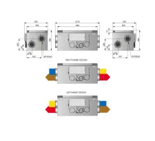Dimensiunile unitatii de ventilație cu recuperare de tip canal OSTBERG HERU