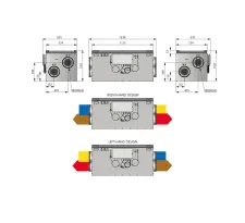 Dimensiunile unitatii de ventilație cu recuperare de tip canal OSTBERG HERU