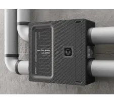 Рекуператор воздуха с системой приточно-вытяжной вентиляцией Heatpex ARIA VITALE MVHR SILVER установленный на стене