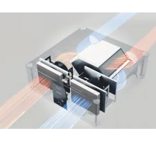 Schimbătoare de căldură cu flux contracurent pe recuperatorul de aer cu sistem de ventilație Heatpex ARIA VITALE MVHR SILVER