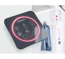 Panou de control tactil cu modul Wi-Fi pentru recuperatorul de aer cu sistem de ventilație cu evacuare și admisie Heatpex ARIA VITALE MVHR SILVER