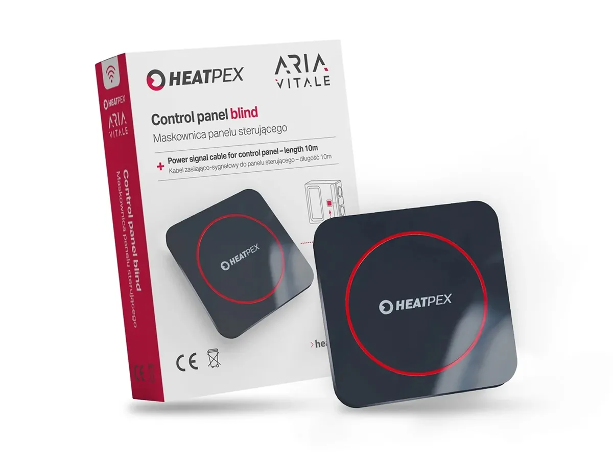 Panoul de control Heatpex ARIA VITALE și ambalajul acestuia