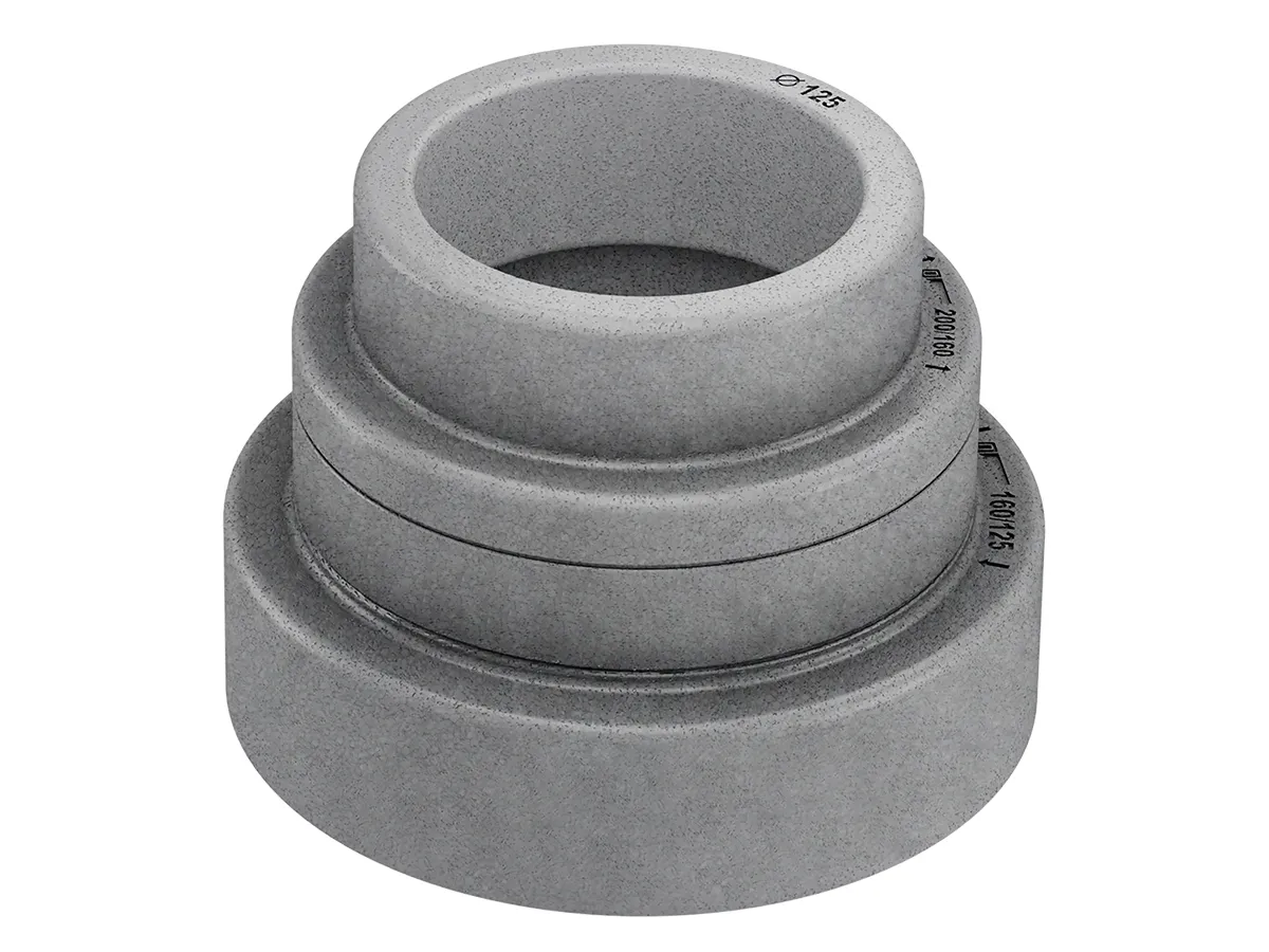 Reductor izolat Heatpex ARIA ADURO Ø125/160/200 mm, vedere laterala