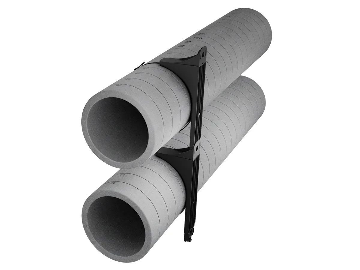 Exemplu de utilizare a suportului de fixare Heatpex ARIA ADURO cu 2 conducte