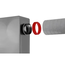 Example of connecting the MVHR adapter Heatpex ARIA ADURO