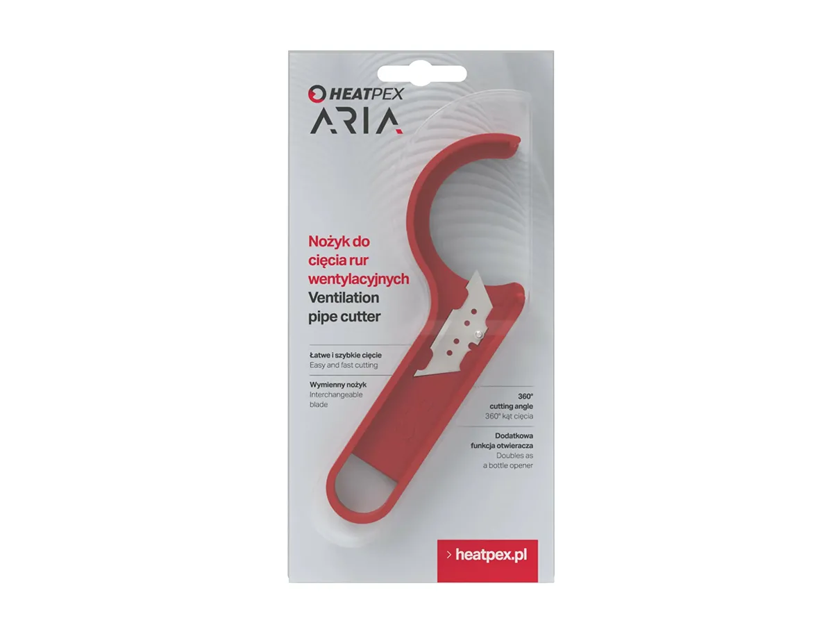 Cutit pentru țevi de ventilație HEATPEX ARIA CONNECT în ambalaj