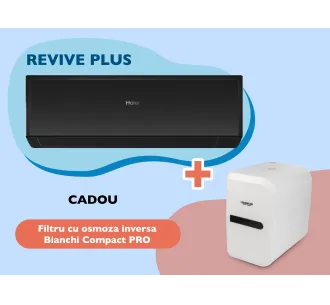 Conditioner HAIER REVIVE 12000 BTU Black  unitate exterioară și interioara 
