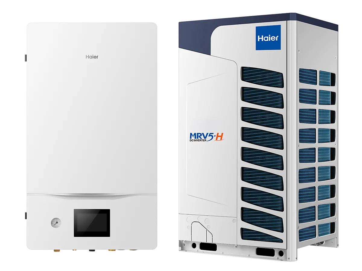 Pompă de căldură sistem split aer-apă Haier Extra MRV-5H AV08NMVETA-HYDROBOX HU162WVLNA (Putere 16 kw)