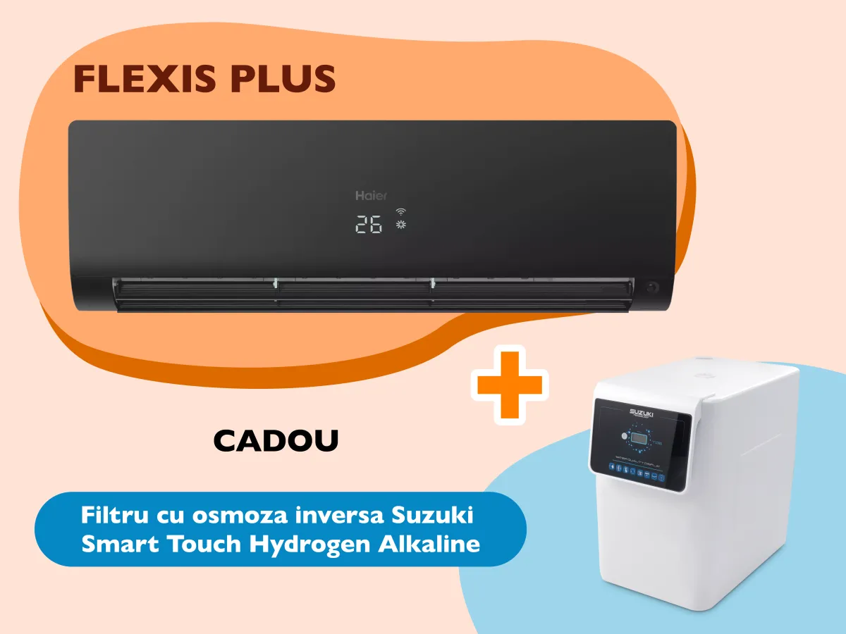 Climatizator HAIER FLEXIS Plus DC Inverter R32 Super Match 12000BTU (negru mat) 