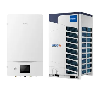Pompă de căldură sistem split aer-apă Haier Extra MRV-5H AV12NMVETA-HYDROBOX HU311WVLNA (Putere 26 kw)