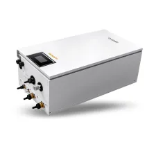 Unitate interioară a sistemului split aer-apă cu pompă de căldură Gree Versati III, vedere de jos