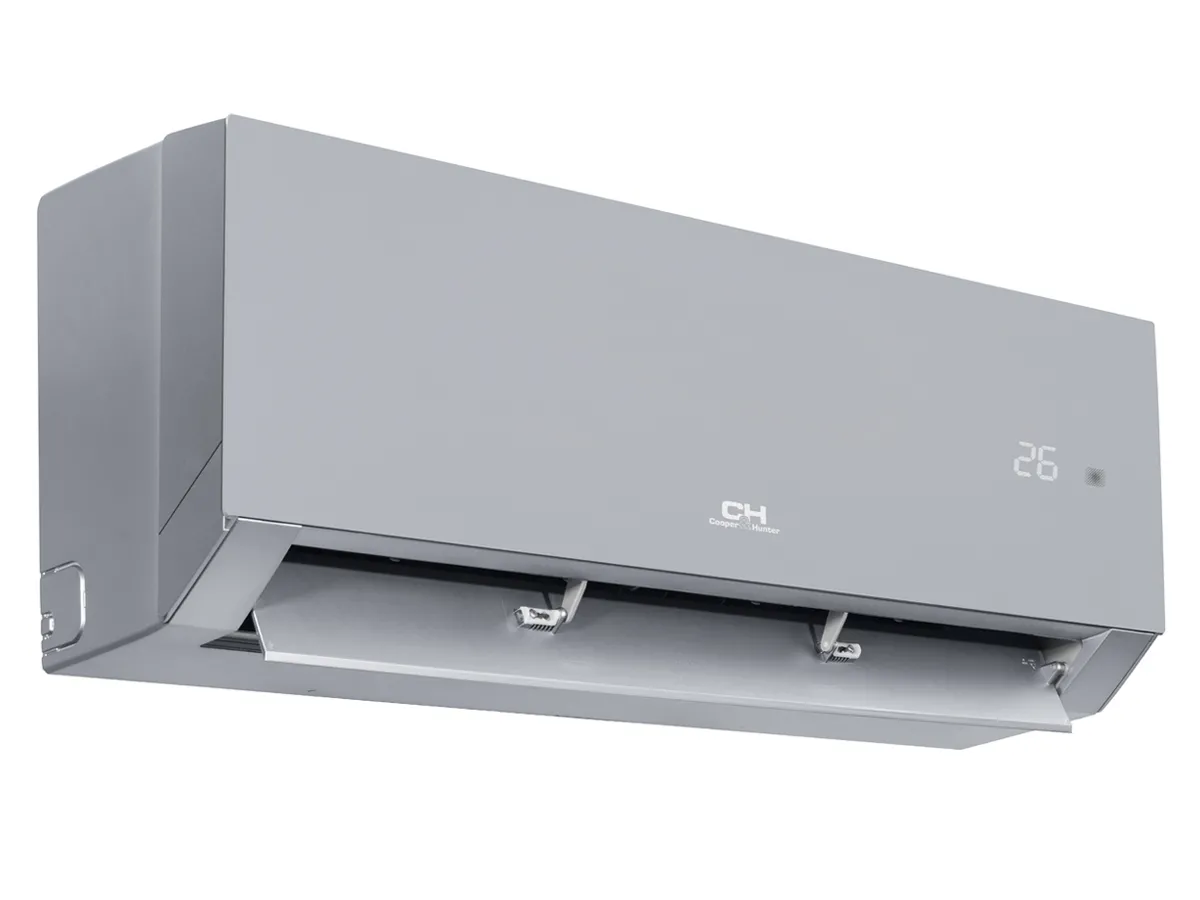 Unitate interioară a conditionerului Cooper&Hunter MAJESTY, vedere din partea stîngă în stare de functionare